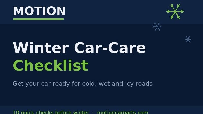 Winter Car-Care Checklist: 10 Quick Checks