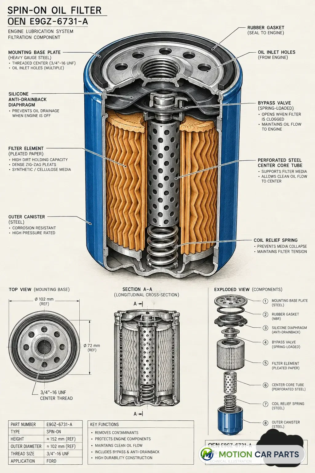 Motion oil filter MT 731A